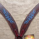 F538 NEW HILASON WESTERN LEATHER HORSE BREAST COLLAR DARK BROWN