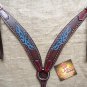F538 NEW HILASON WESTERN LEATHER HORSE BREAST COLLAR DARK BROWN