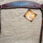 F538 NEW HILASON WESTERN LEATHER HORSE BREAST COLLAR DARK BROWN