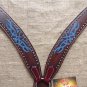 F538 NEW HILASON WESTERN LEATHER HORSE BREAST COLLAR DARK BROWN