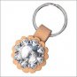 HILASON GENUINE LEATHER KEY CHAIN SILVER BERRY CONCHO