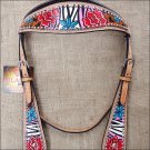 S510 NEW HILASON WESTERN HAND PAINT LEATHER HORSE BRIDLE HEADSTALL