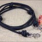 BLACK 8 ft MOUNTAIN ROPE KNOTTED BARREL HORSE REIN 3/4in. ROUND TRIGGER SNAP