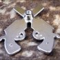 SET OF 16 ANTIQUE SILVER FINISH CROSS PISTOL CONCHOS SADDLE HEADSTALL COWGIRL
