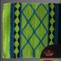FE144-F HILASON WESTERN NEW ZEALAND WOOL HORSE SADDLE BLANKET BLACK LIME GREEN