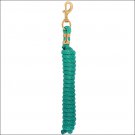 5/8" X 8' WEAVER POLYPROPYLENE SOFT LEAD ROPE W/ SOLID BRASS 225 SNAP GREEN