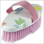 HORZE HAPPY HORSE PLASTIC HANDLE BODY BRUSH LIGHT BLUE LIGHT GREEN