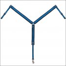 HILASON WESTERN TACK HORSE BLUE NYLON BREAST COLLAR W/ SNAP