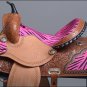 OS100-F WESTERN BARREL RACING TRAIL SADDLE 14" WITH HEADSTALL & BREAST COLLAR