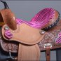 OS100-F WESTERN BARREL RACING TRAIL SADDLE 14" WITH HEADSTALL & BREAST COLLAR