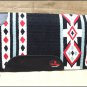FEP303 HILASON WESTERN NEW ZEALAND WOOL HORSE SADDLE BLANKET BLACK