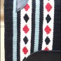 FEP303 HILASON WESTERN NEW ZEALAND WOOL HORSE SADDLE BLANKET BLACK