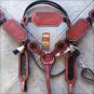 HILASON WESTERN HORSE LEATHER BRIDLE HEADSTALL BREAST COLLAR MAHOGANY RAWHIDE