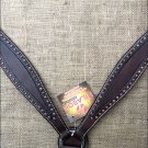S463 HILASON WESTERN LEATHER HORSE BREAST COLLAR - DARK BROWN