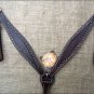 S463 HILASON WESTERN LEATHER HORSE BREAST COLLAR - DARK BROWN