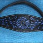 HILASON WESTERN LEATHER HORSE BRIDLE HEADSTALL BLACK W/ TURQUOISE INLAY
