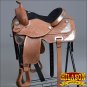 TO100A- HILASON TREELESS WESTERN TRAIL BARREL RACING SADDLE 16 TAN