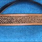 HILASON WESTERN LEATHER HORSE BRIDLE HEADSTALL TAN W/ GOLD INLAY
