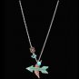 3D JUSTIN SILVER TONE FOLLOW YOUR HEART ARROW ANGEL WING WOMAN LADIES NECKLACE