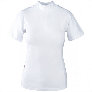 SMALL WHITE HORSE COMPETITION RIDING WOMEN SHORT SLEEVE COTTON TSHIRT TOP