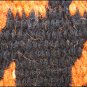 FEP247 MADE IN USA HILASON WESTERN WOOL FELT SADDLE BLANKET PAD ORANGE BLACK
