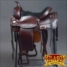 DF203 HILASON WIDE GULLET DRAFT WESTERN TRAIL ENDURANCE HORSE SADDLE 16" 17"