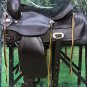 DF203 HILASON WIDE GULLET DRAFT WESTERN TRAIL ENDURANCE HORSE SADDLE 16" 17"