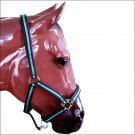 GREEN WEAVER WESTERN PADDED SNAP HORSE HALTER 1" LARGE HORSE DRAFT