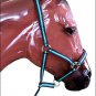 GREEN WEAVER WESTERN PADDED SNAP HORSE HALTER 1" LARGE HORSE DRAFT