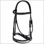 HORZE STITCH LEATHER CONSTANCE PADDED FLASH BRIDLE PADDED HORSE REINS