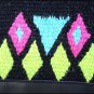 FE126-F HILASON WESTERN NEW ZEALAND WOOL HORSE SADDLE BLANKET BLACK GREEN PINK