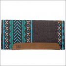CHARCOAL TURQUOISE WEAVER CONTOURED EVA FOAM HORSE FELT SADDLE PAD 32" x 32"