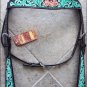HILASON WESTERN LEATHER HORSE BRIDLE HEADSTALL GREEN HAND PAINT FLORAL