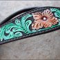 HILASON WESTERN LEATHER HORSE BRIDLE HEADSTALL GREEN HAND PAINT FLORAL
