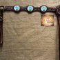 HILASON WESTERN LEATHER HORSE BREAST COLLAR BROWN BLUE WHEEL CONCHOS