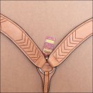 HILASON WESTERN HORSE BREAST COLLAR TAN GEOMETRIC HAND TOOL