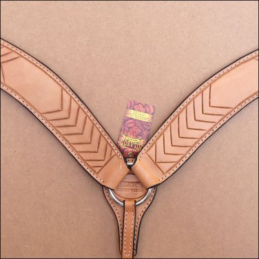 HILASON WESTERN HORSE BREAST COLLAR TAN GEOMETRIC HAND TOOL