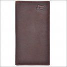 JUSTIN BROWN TAN PEBBLE GRAIN LEATHER BASIC RODEO MENS WALLET W/ 12 CARD SLOTS
