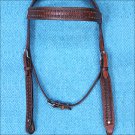 HILASON WESTERN LEATHER HORSE HEADSTALL BRIDLE MAHOGANY
