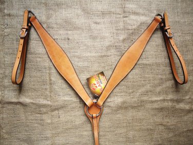S515 HILASON WESTERN LEATHER HORSE BREAST COLLAR TAN