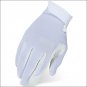 07 SIZE HERITAGE PERFORMANCE HORSE RIDING GLOVE STRETCH SPANDURA LEATHER WHITE