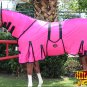 81" HILASON POLY AIRFLOW MESH HORSE FLY SHEET W/ NECK COVER & BELLY WRAP PINK
