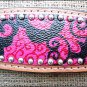 HILASON WESTERN LEATHER HORSE BRIDLE HEADSTALL HAND PAINT MAGENTA SWIRLS