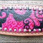 HILASON WESTERN LEATHER HORSE BRIDLE HEADSTALL HAND PAINT MAGENTA SWIRLS