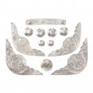 TOUGH 1 ROYAL KING HORSE SADDLE TRIM HARDWARE SILVER SET