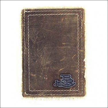 JUSTIN WESTERN LEATHER MENS WALLET TAN BENT RAIL W/ MAGNETIC CLIP