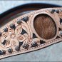 V1 HILASON WESTERN LEATHER HORSE HEADSTALL BRIDLE TAN BLACK HAIR ON INLAY