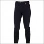 28" HORZE ACTIVE WOMENS COTTON ELASTIC LEATHER FULL SEAT RIDING BREECHES BLACK
