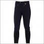 28" HORZE ACTIVE WOMENS COTTON ELASTIC LEATHER FULL SEAT RIDING BREECHES BLACK