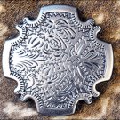SET OF 2 ANTIQUE SILVER FINISH FLORAL BERRY CONCHOS RHINESTONE HEADSTALL SADDLE